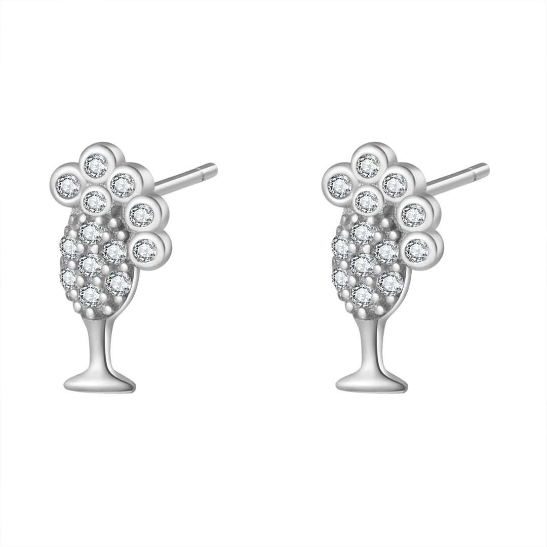 Boucles D'oreilles Pierre De Lune Argent 925 - Goujons 5x7 Mm - Naturel Sans Traitement