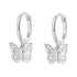 Butterfly Huggie Earrings Sterling Silver