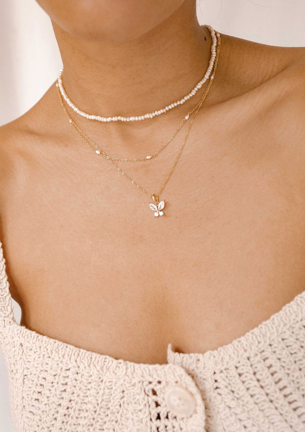 Pendentif Papillon pour la Victoire et la Floraison en Or