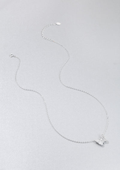 Butterfly Pendant Necklace Sterling Silver