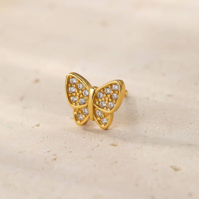 Clous d'Oreille Papillon Sterling Argent