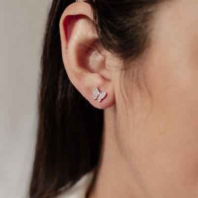 Clous d'Oreille Papillon Sterling Argent