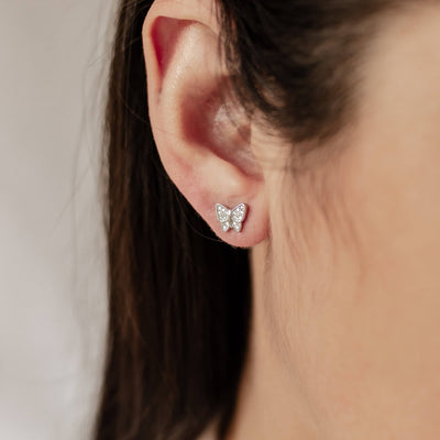 Clous d'Oreille Papillon Sterling Argent