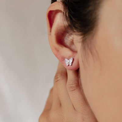 Clous d'Oreille Papillon Sterling Argent