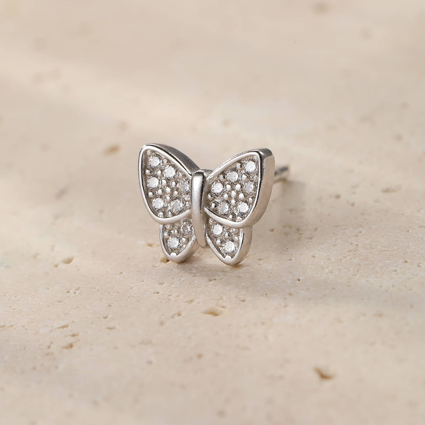 Clous d'Oreille Papillon Sterling Argent