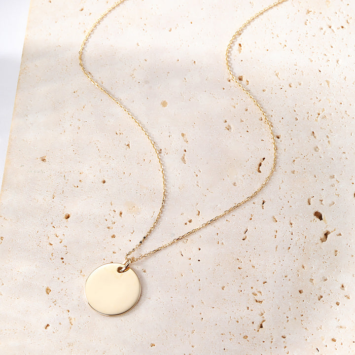 Medallion Pendant Necklace 14K