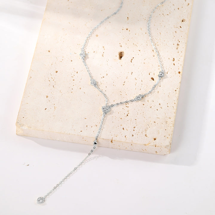 Cherish Y Chain Necklace Sterling Silver Gold