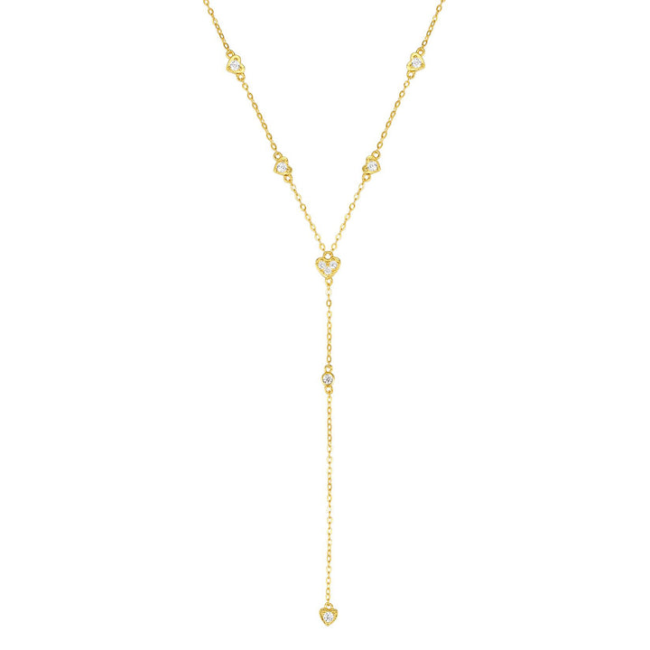 Cherish Y Chain Necklace Sterling Silver Gold