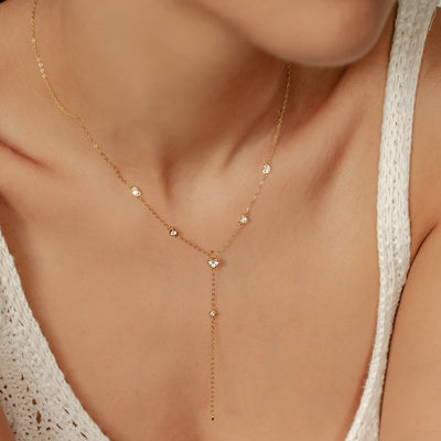 Cherish Y Kette Gold Sterlingsilber