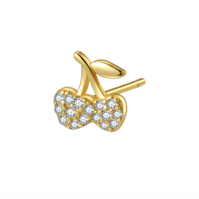 Clous d'Oreille Cerise Sterling Argent
