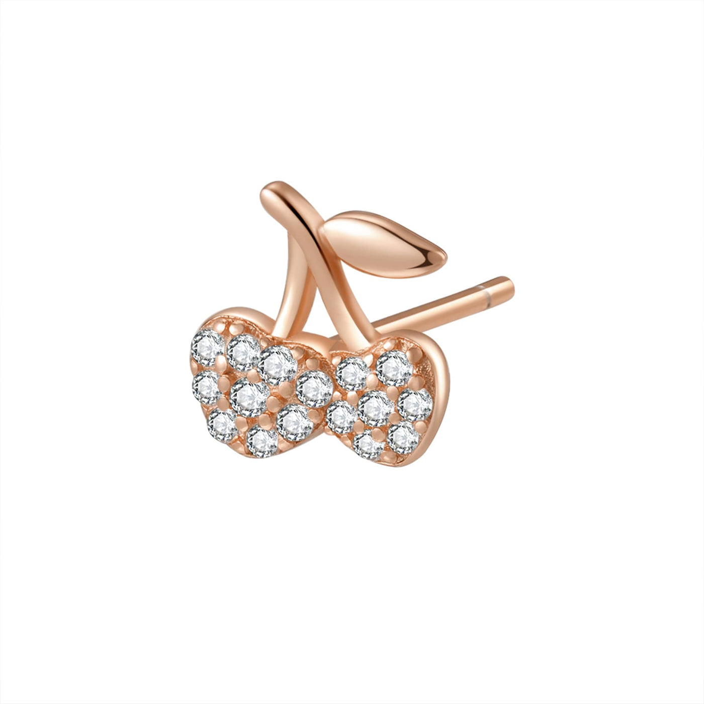 Clous d'Oreille Cerise Sterling Argent