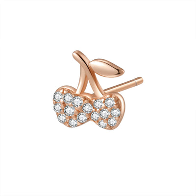 Clous d'Oreille Cerise Sterling Argent