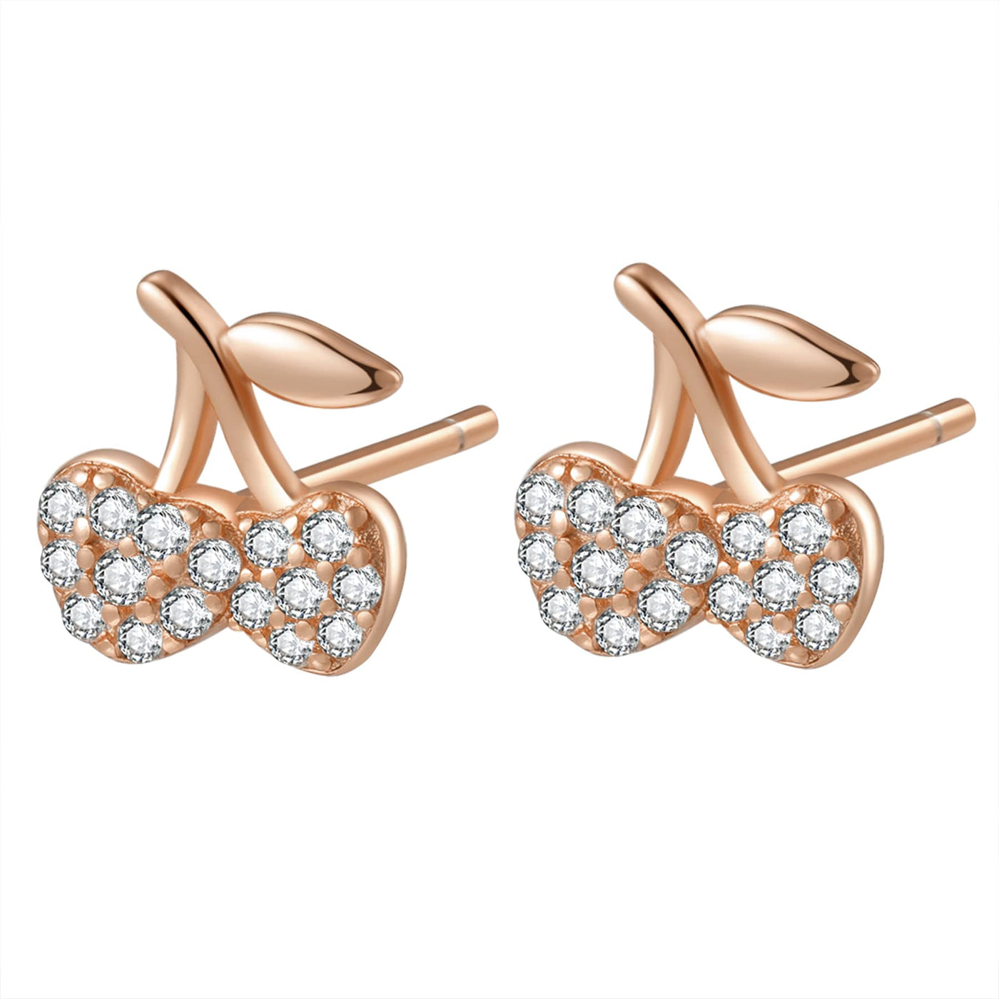 Clous d'Oreille Cerise Sterling Argent