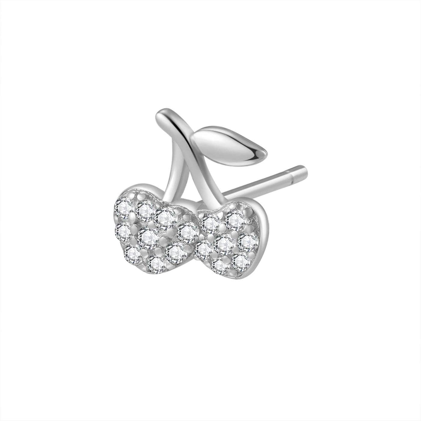 Clous d'Oreille Cerise Sterling Argent