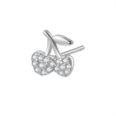 Clous d'Oreille Cerise Sterling Argent