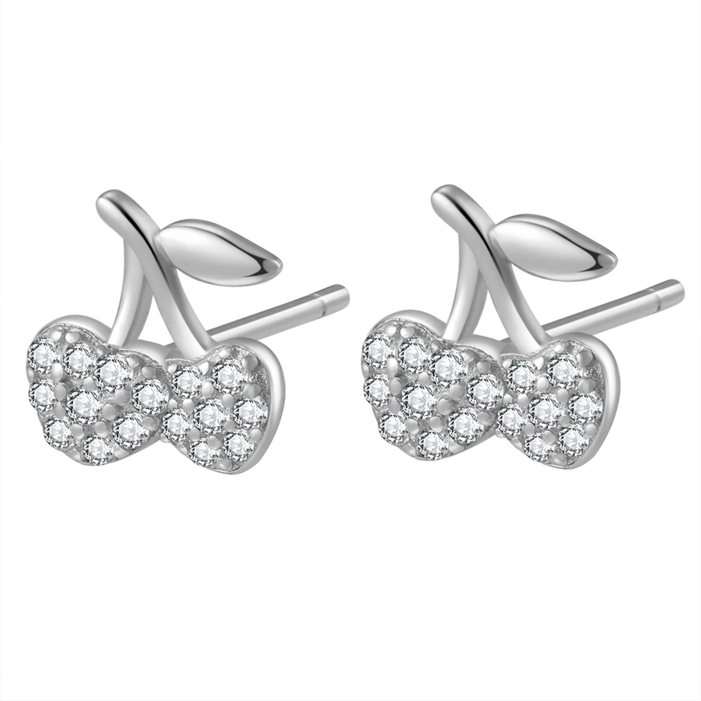 Clous d'Oreille Cerise Sterling Argent