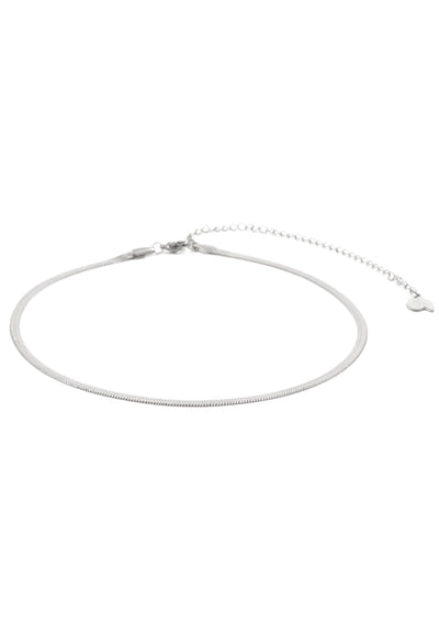 Choker Snake Chain Necklace Silver