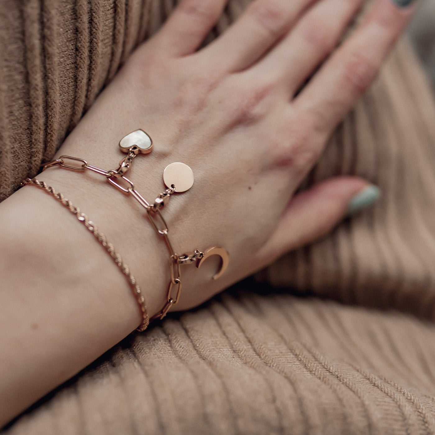 Großgliedriges Armband Rosegold