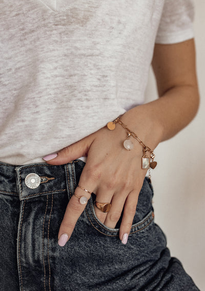 Großgliedriges Armband Rosegold