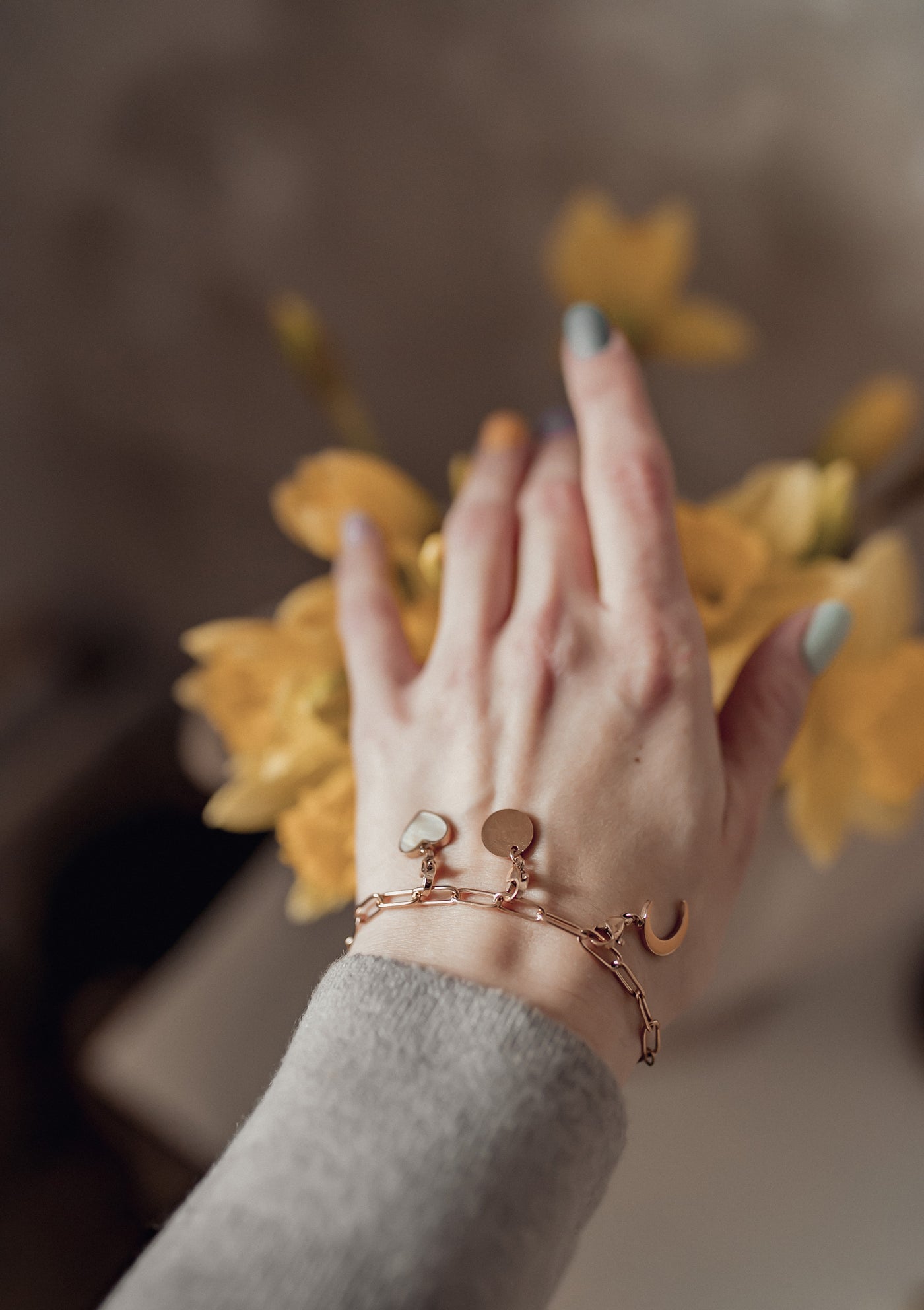 Großgliedriges Armband Rosegold