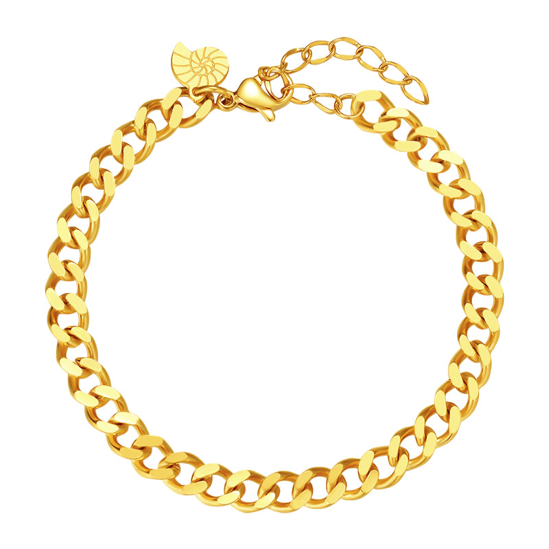 Chunky Curb Chain Bracelet Gold