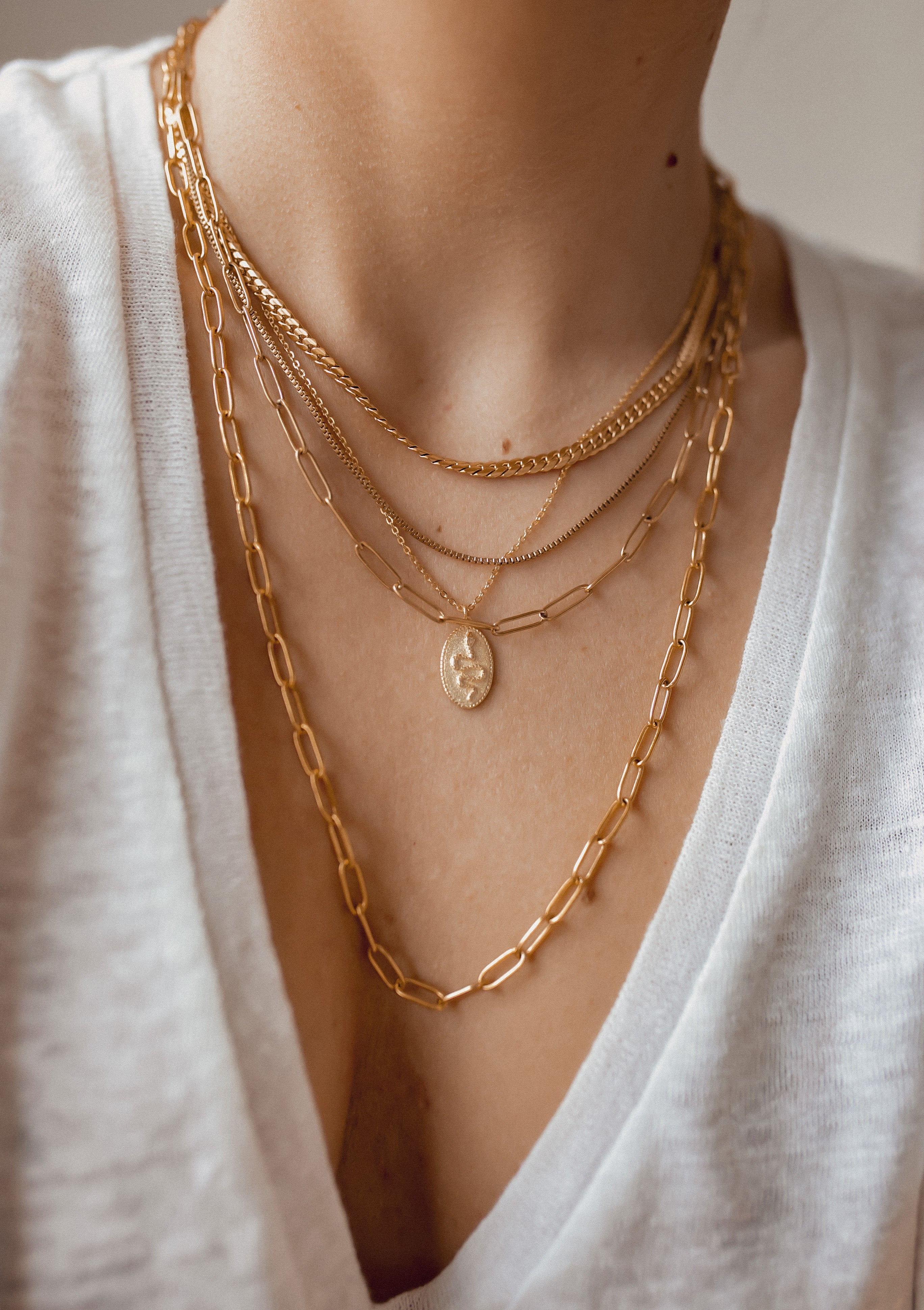 Chunky layered necklace discount