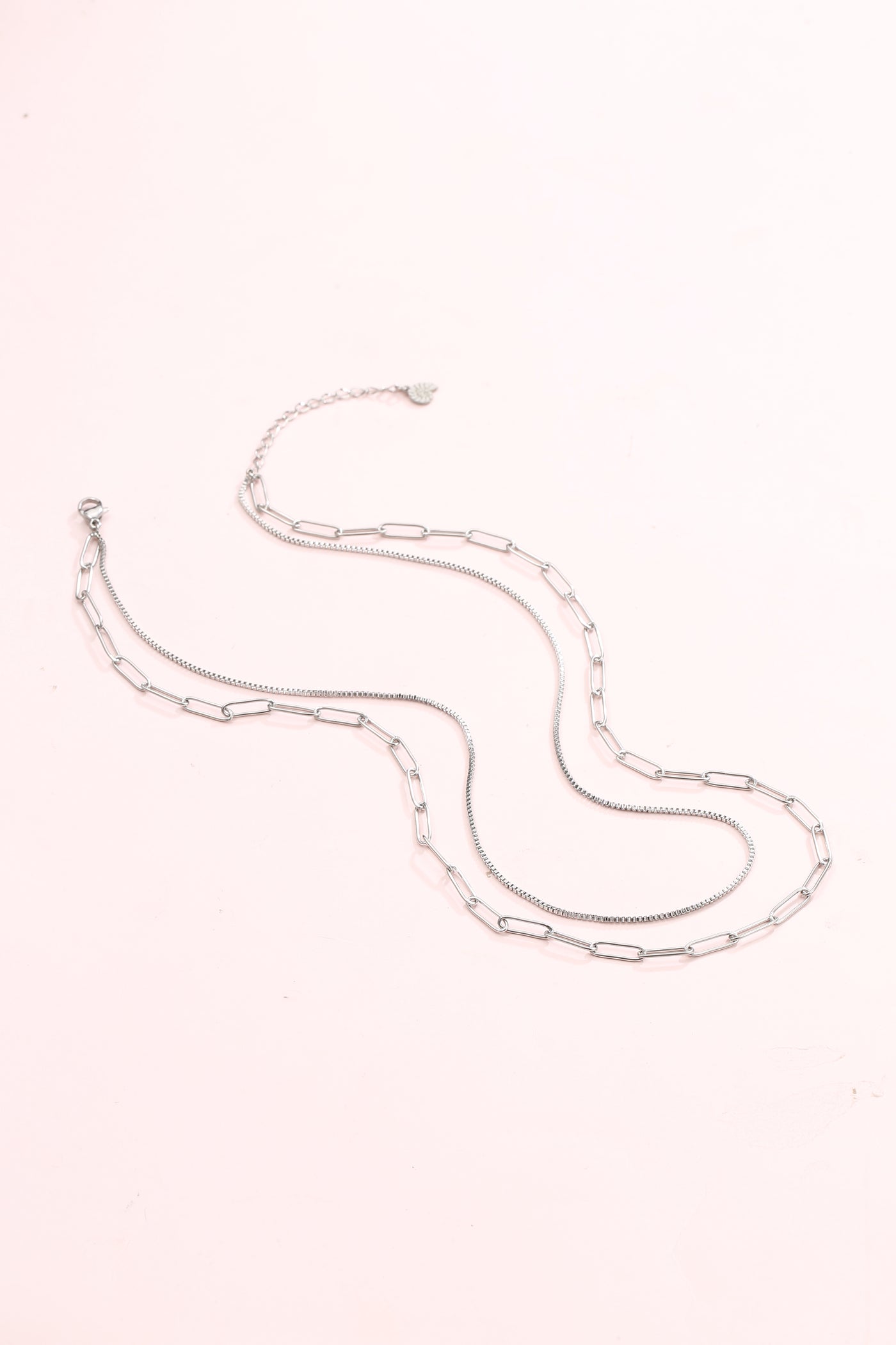 Collier Multi Rangs Grosse Chaîne en Argent
