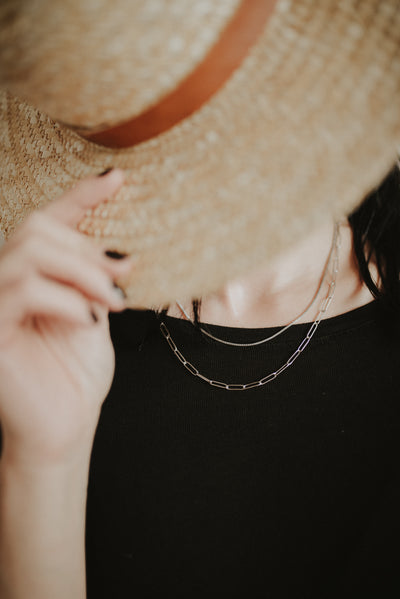 Collier Multi Rangs Grosse Chaîne en Argent