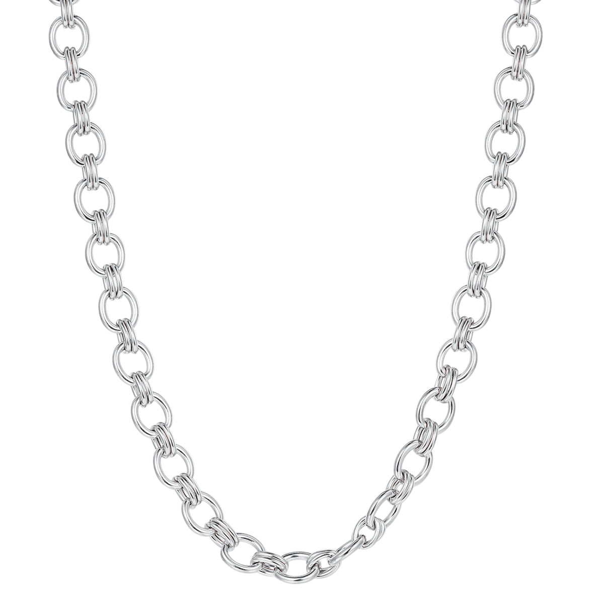 Chunky Chain Rundankerkette in Silber