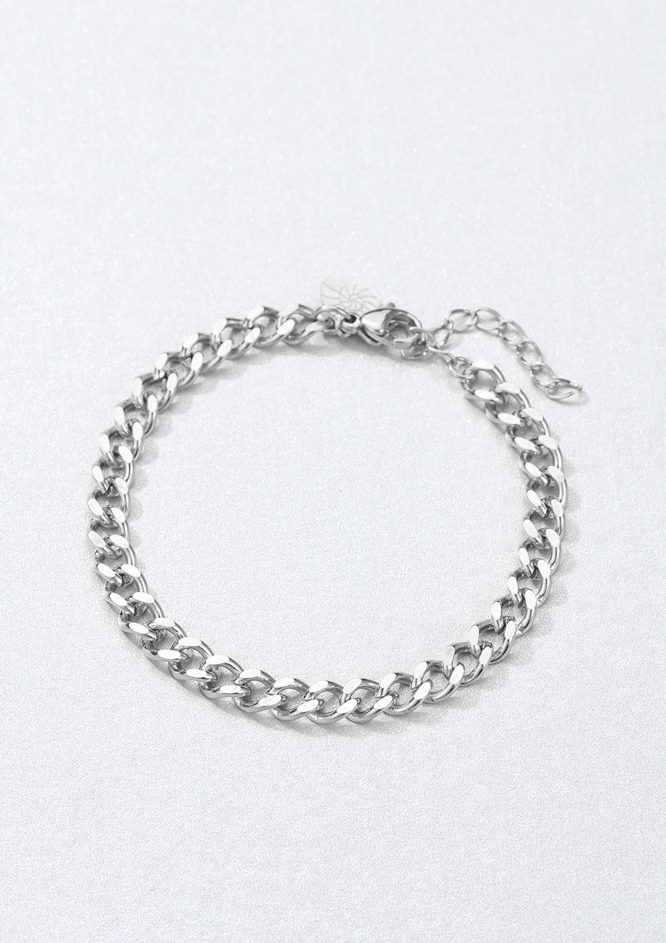 Chunky Curb Chain Bracelet Silver