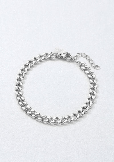 Chunky Curb Chain Bracelet Silver