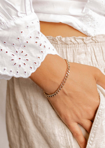 Bracelet Chaîne Gourmette Epaisse en Argent