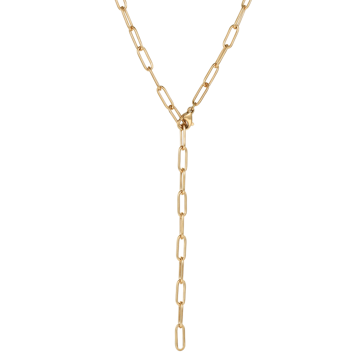 【OPEN YY】SNAP HOOK KEYRING NECKLACE, BEIGE OPEN YY