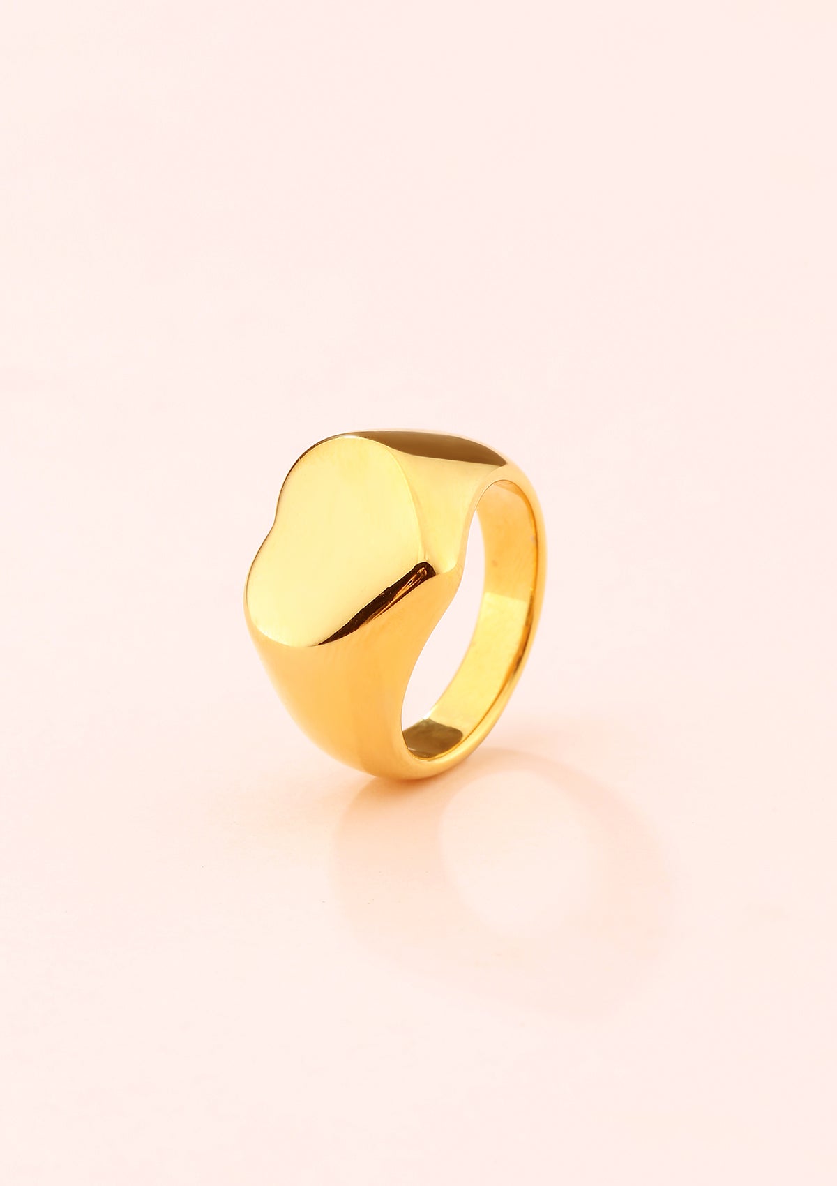 Chunky Heart Ring Gold – Hey Happiness