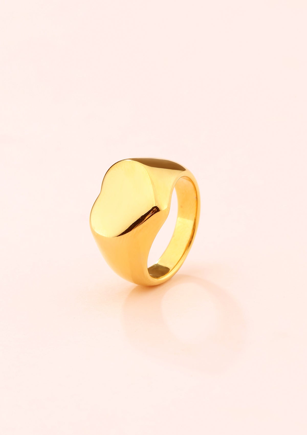 Chunky Heart Ring Gold