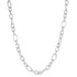 Chunky Oval Figaro Chain Necklace Silver