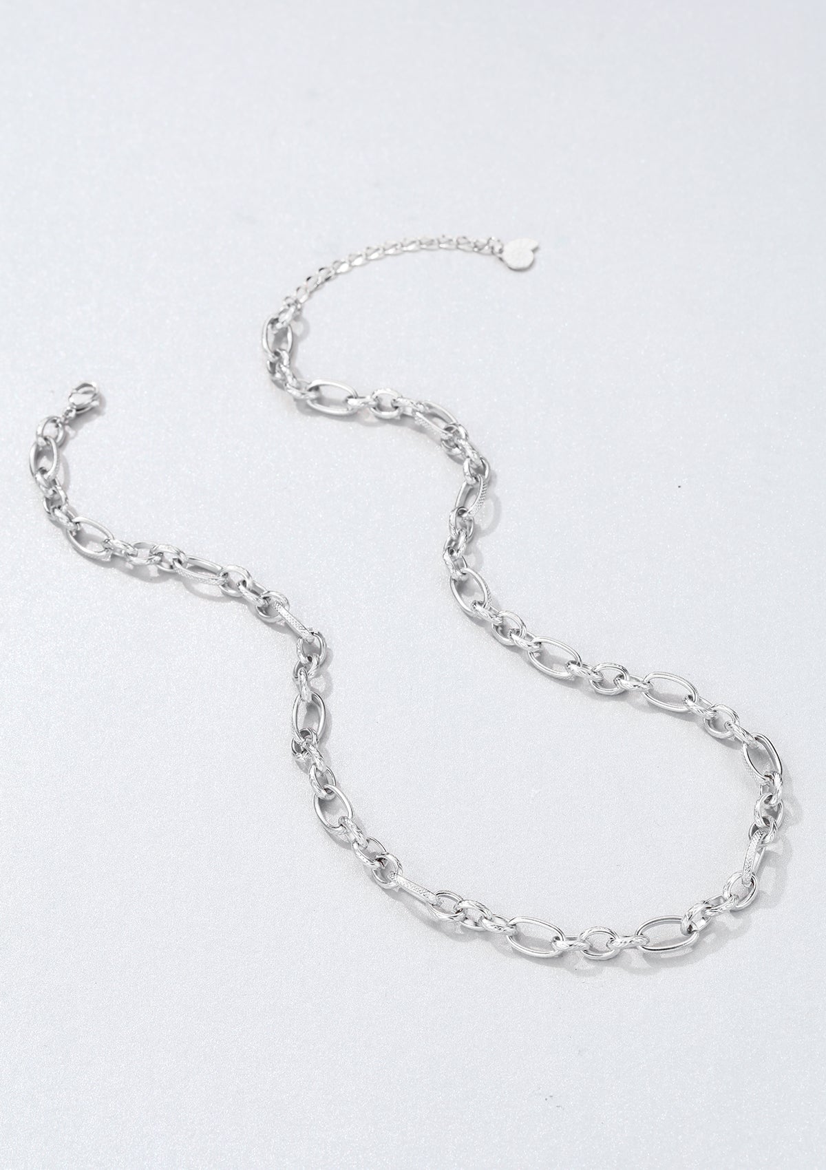 Collier Figaro Chaîne Epaisse Ovale en Argent