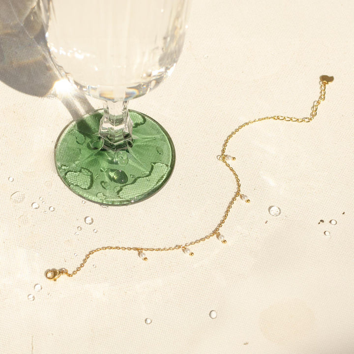 Cinque Pearl Chain Anklet Gold