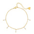 Fußkette Gold mit Perlen Cinque