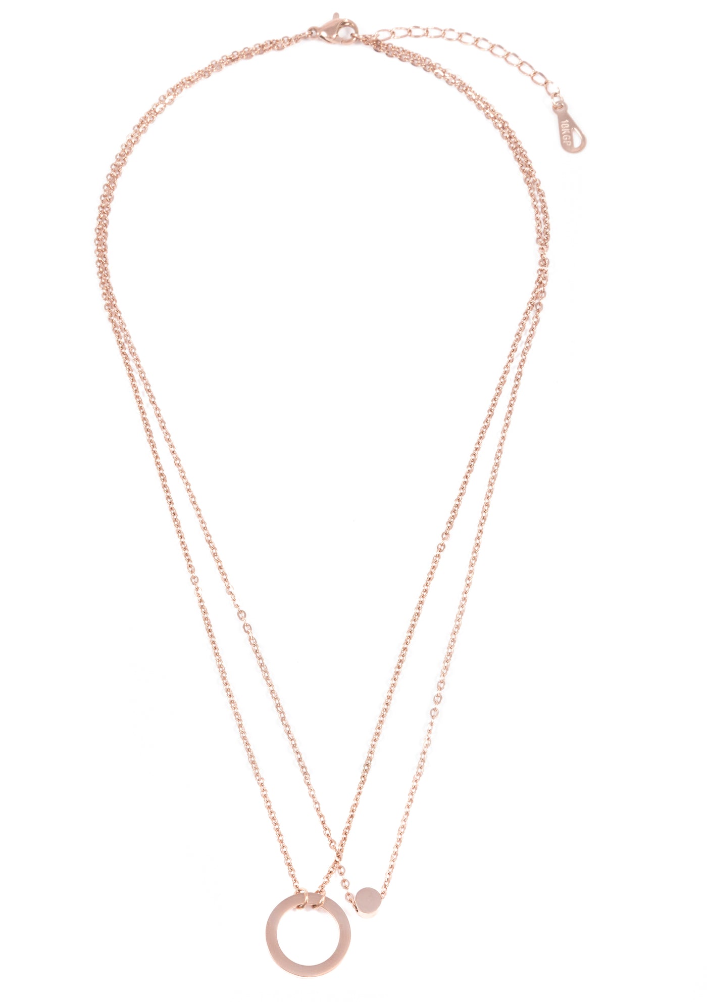 Collier Multi Rangs Pendentif Créole Or Rose