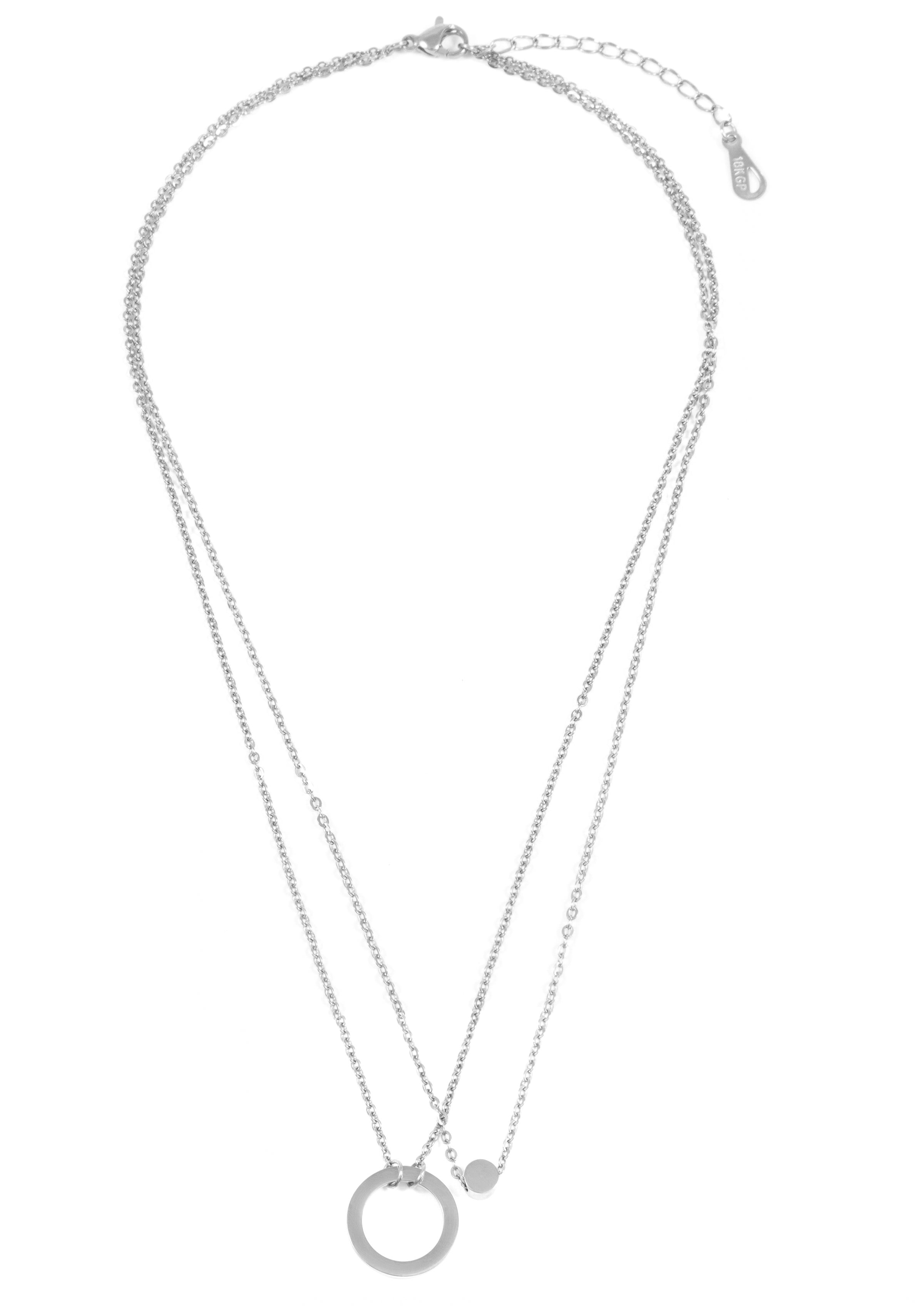 Collier Multi Rangs Pendentif Créole Argent