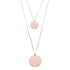 Collier Multirangs Cercles Or Rose