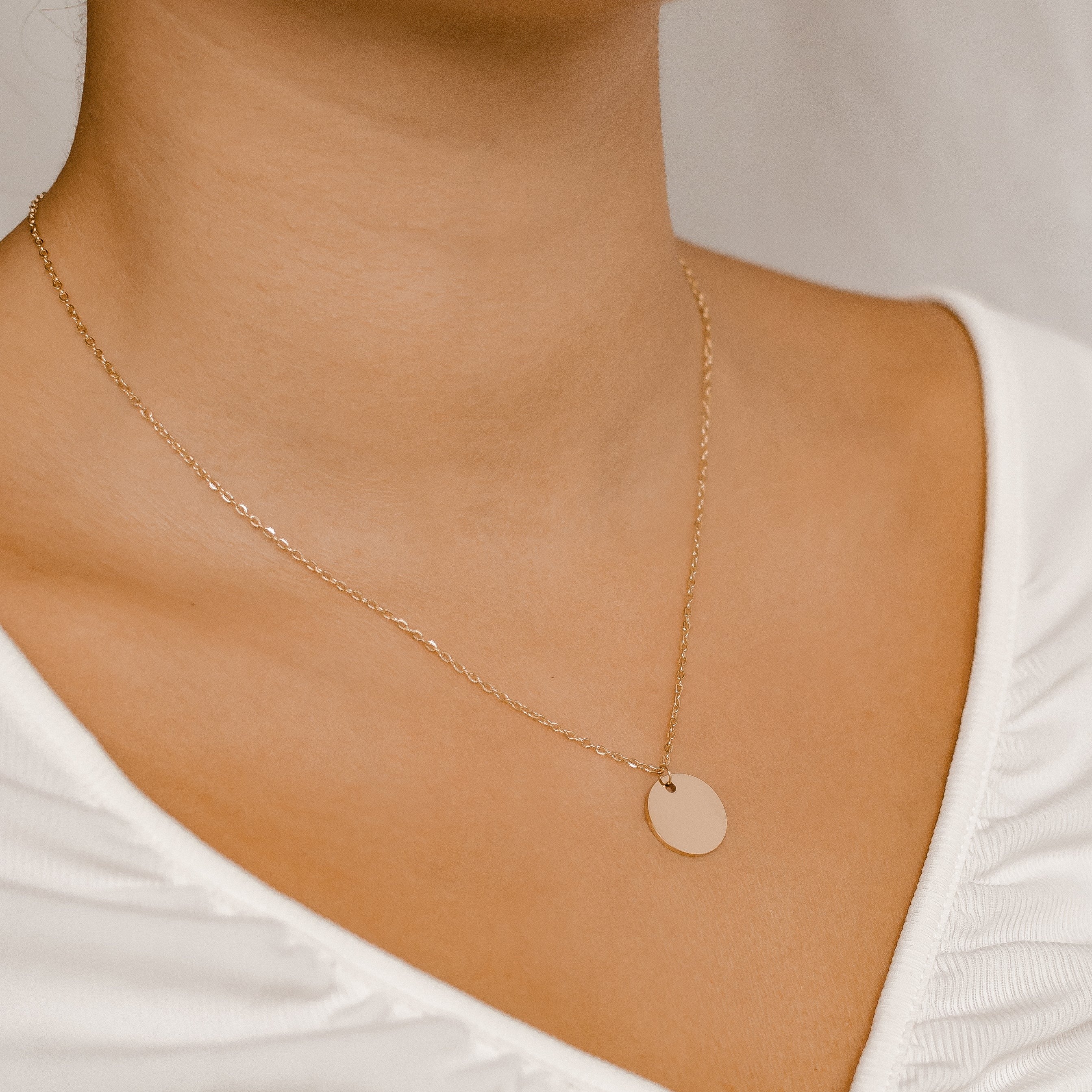 Collier Cercle Plein en Or