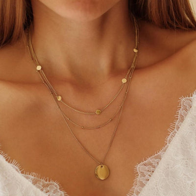 Circle Necklace Layering Set