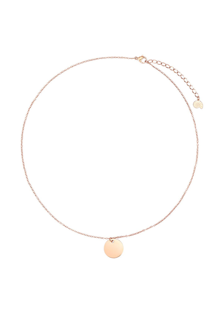Collar con Círculo en Oro Rosa
