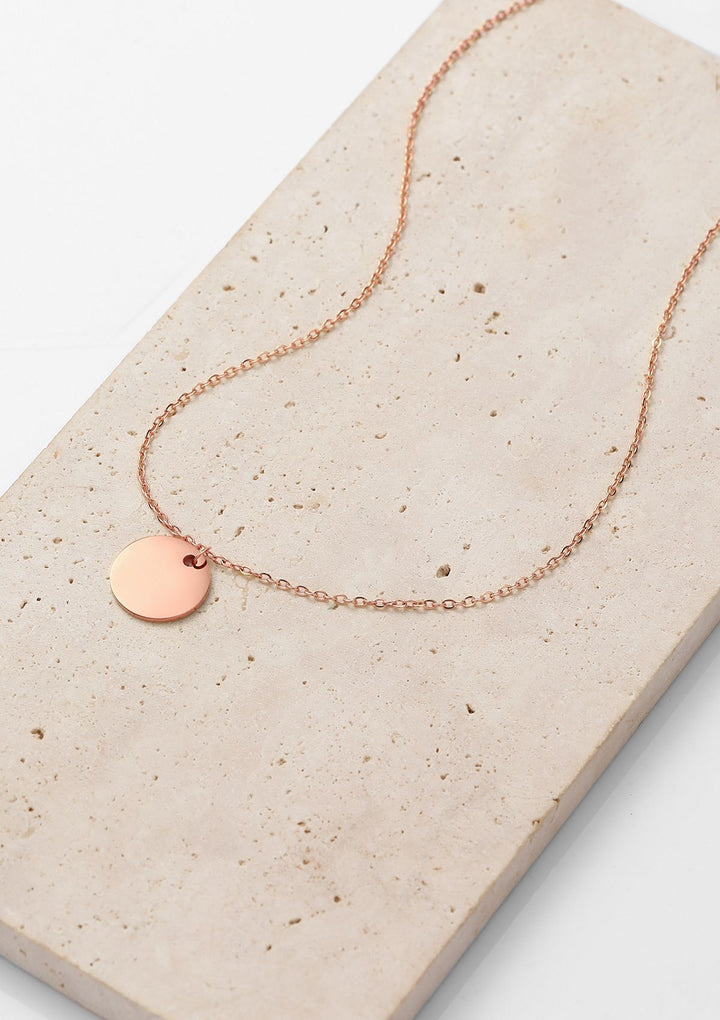 Collar con Círculo en Oro Rosa