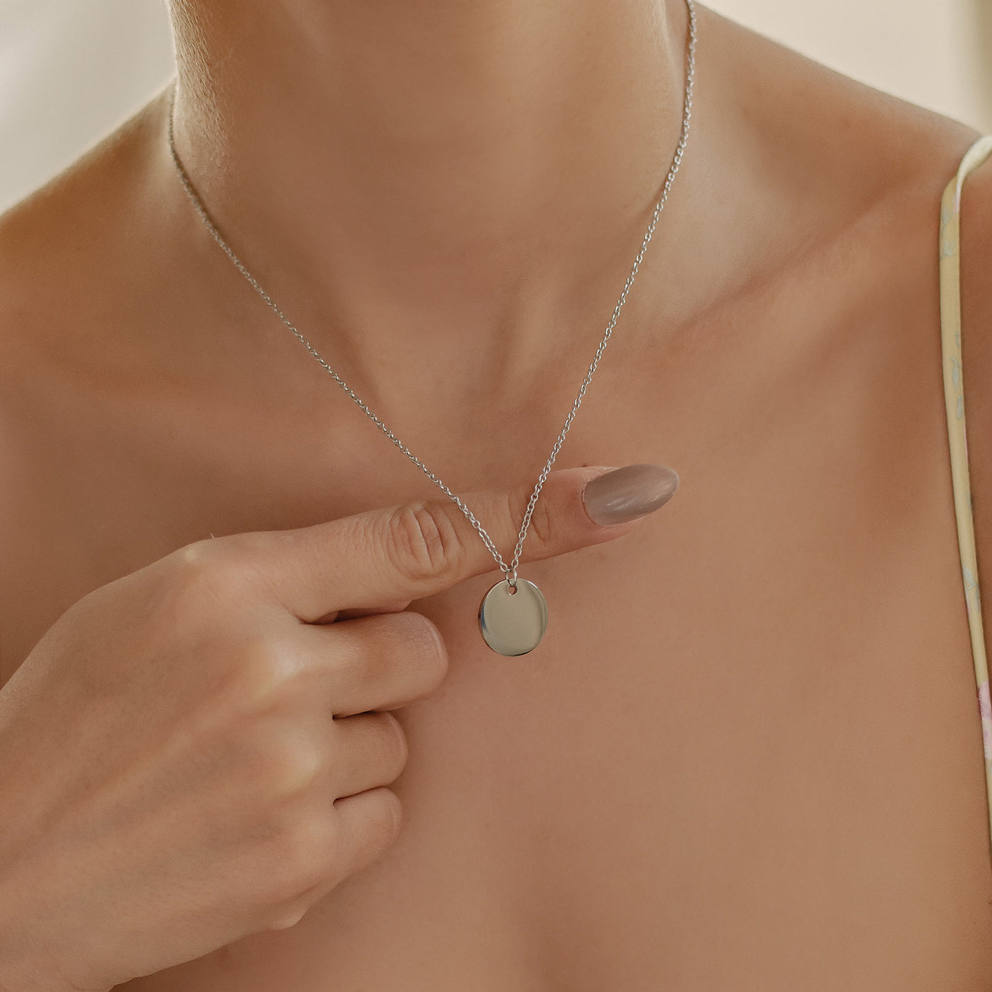 Collier Cercle Plein en Argent