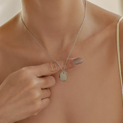 Collier Cercle Plein en Argent