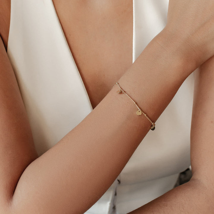 Circles Bobble Chain Bracelet Gold