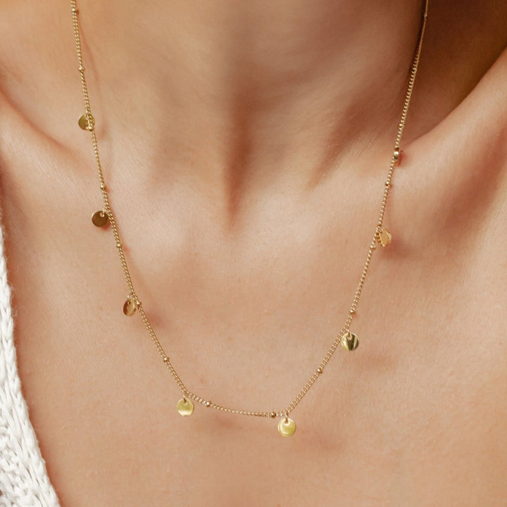 Cercles Bobble Chaîne Collier en Or